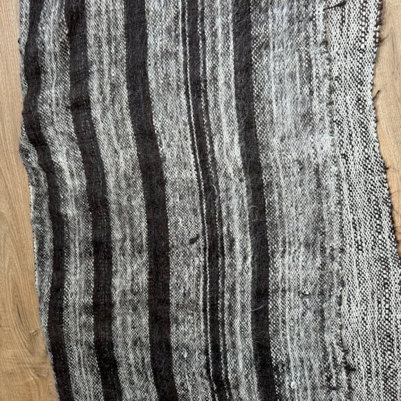 Mountain Folk 100% Alpaca Striped Poncho Brown Boho  Bolivian - Picture 7 of 9